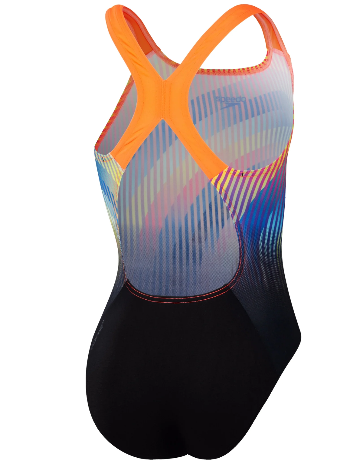 GIRLS DIGITAL PLACEMENT POWERBACK SWIMSUIT - BLACK/RED MUJER