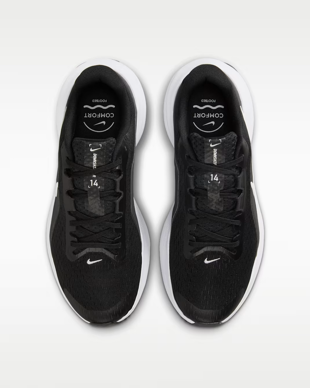 W NIKE DOWNSHIFTER 14 BLACK-WHITE