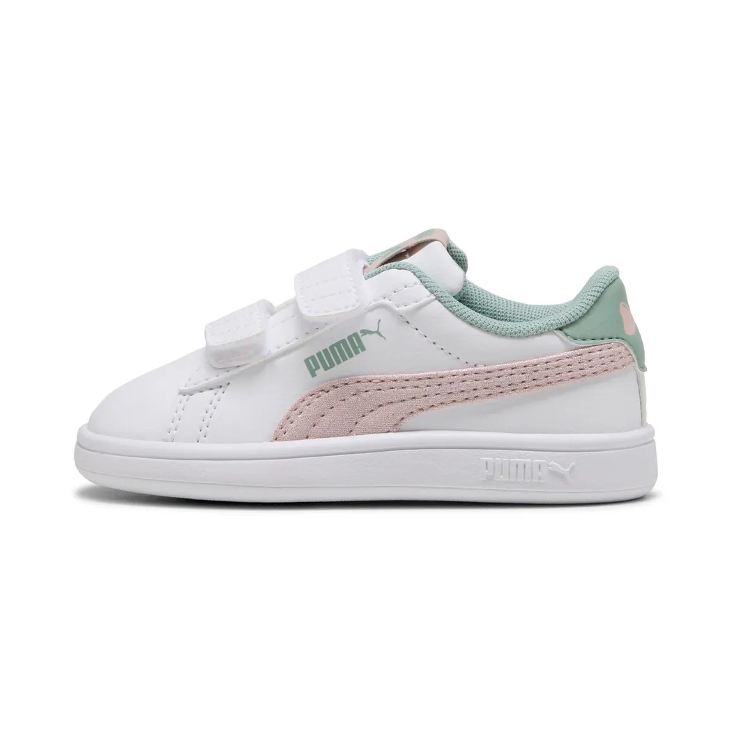 PUMA SMASH 3.0 GIRLY V INF WHITE/MAUVE MIST NIÑA INFANTE