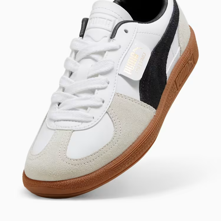 PUMA PALERMO LEATHER JR  WHT/BLK