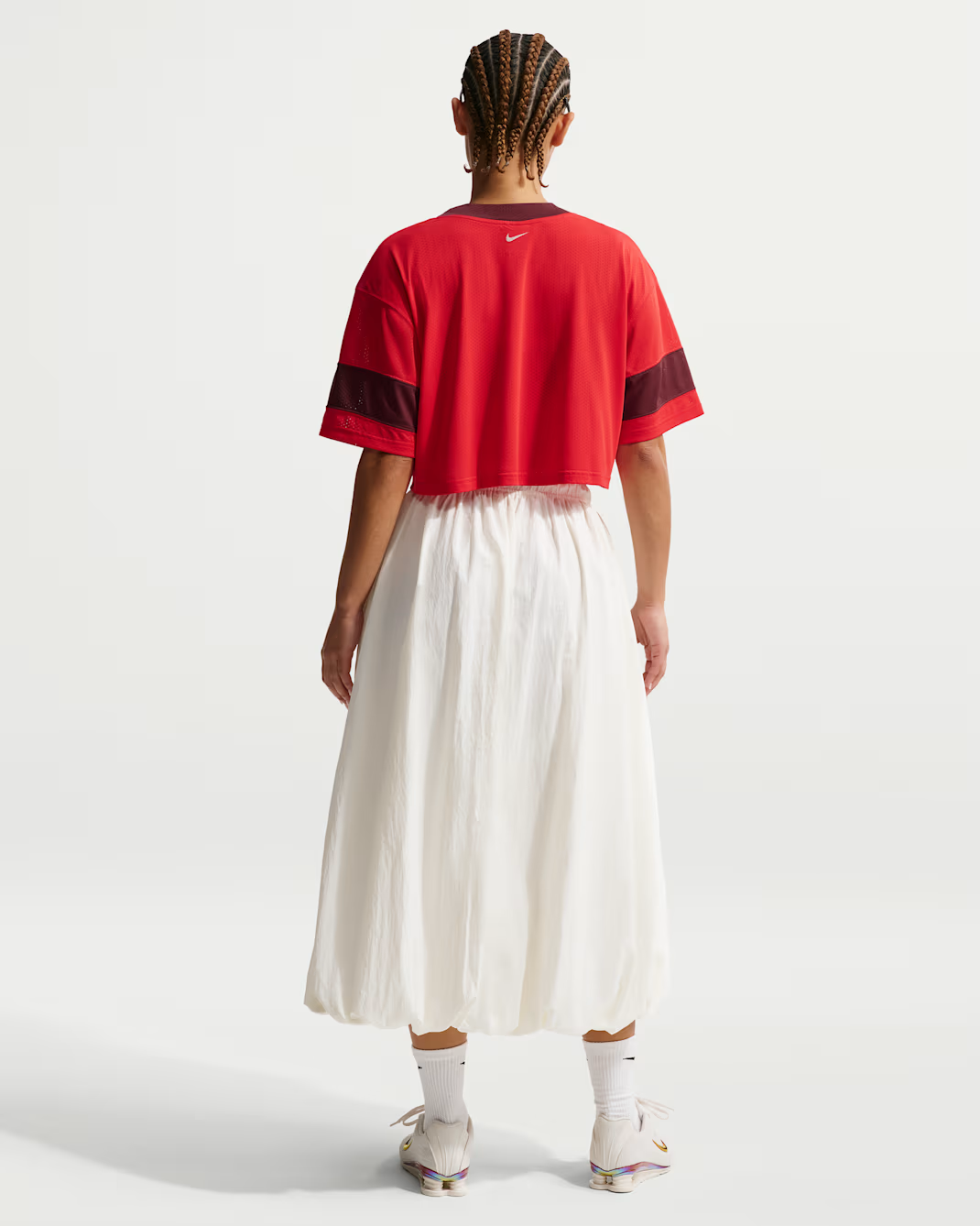 W NSW CROP JERSEY RED/WHITE