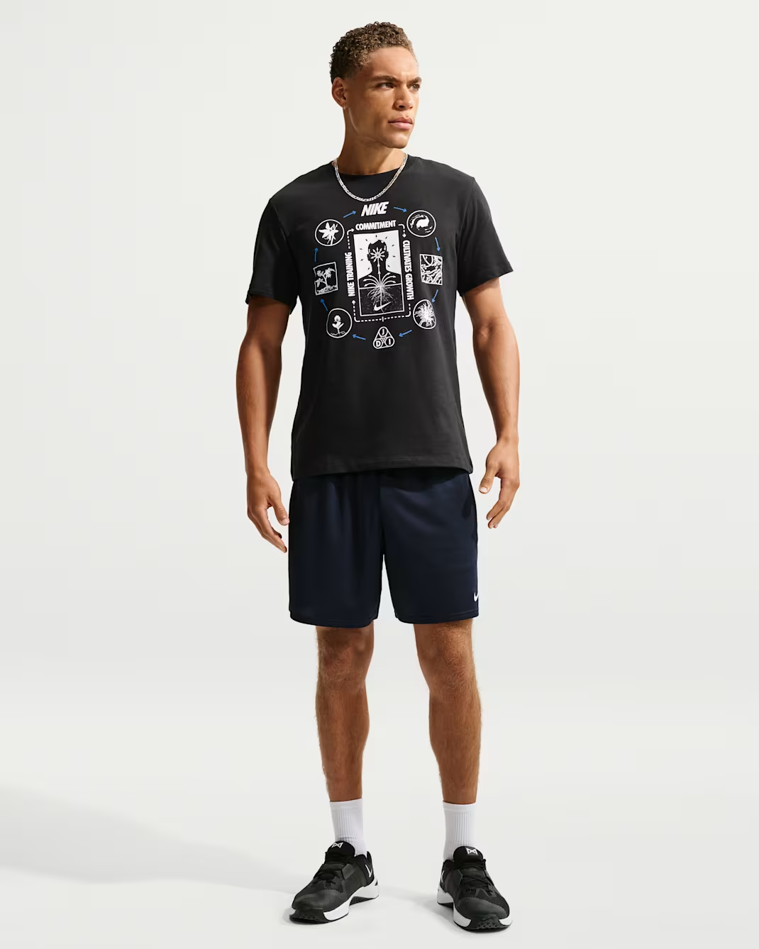 M NK TEE STD TRAIN MIND - BLACK