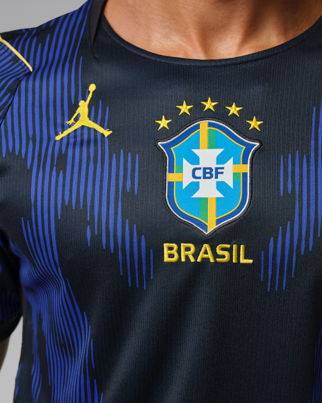 CAMISETA  JORDAN DRI-FIT BRASIL VISITANTE 2026 STADIUM NAVY/YELLOW/BLK