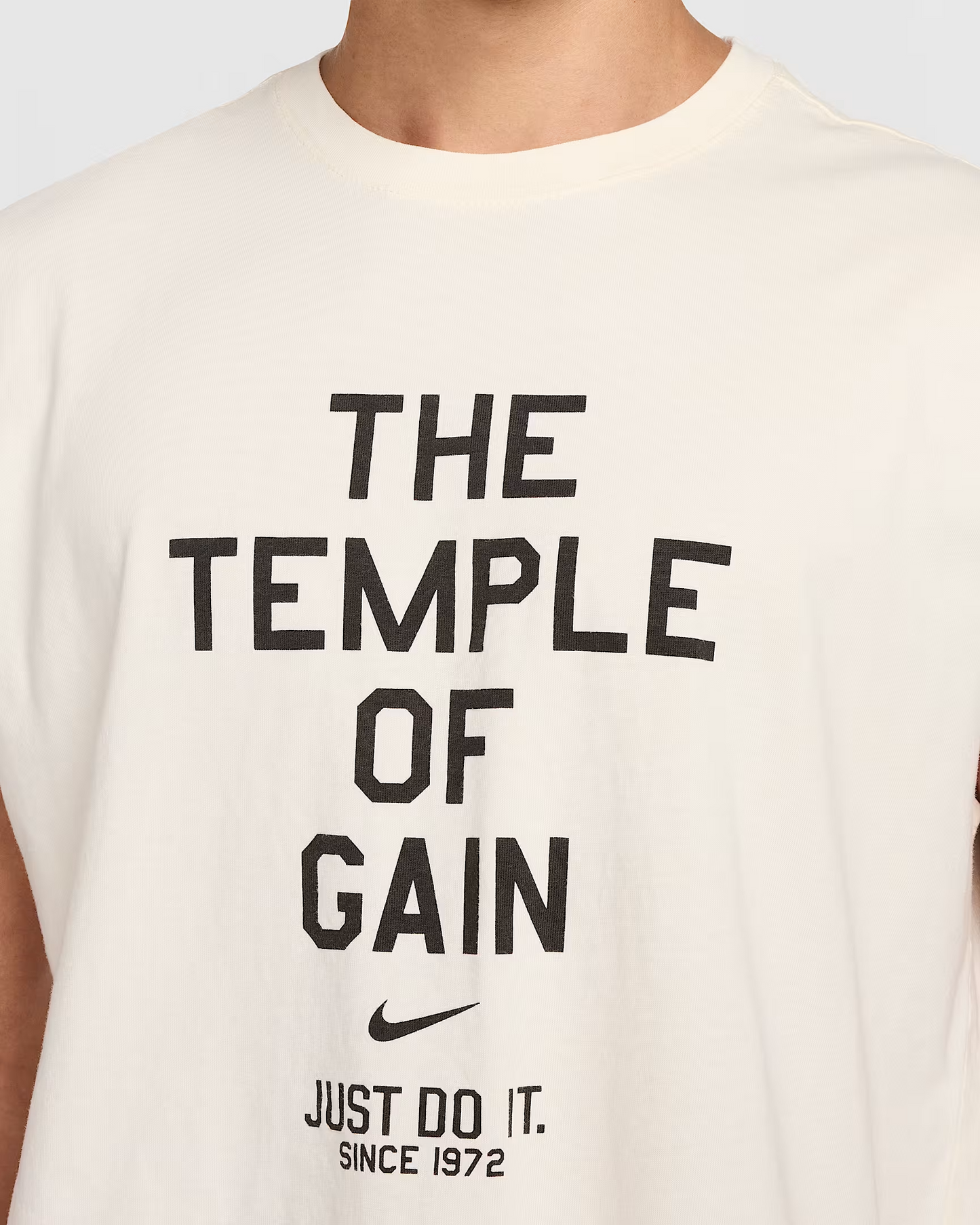 NIKE MEN'S SLEEVELESS T-SHIRT PALE IVORY