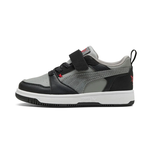 PUMA REBOUND V6 LO MID 90S AC+ PS BLACK/GREY NIÑO PRE-ESCOLAR