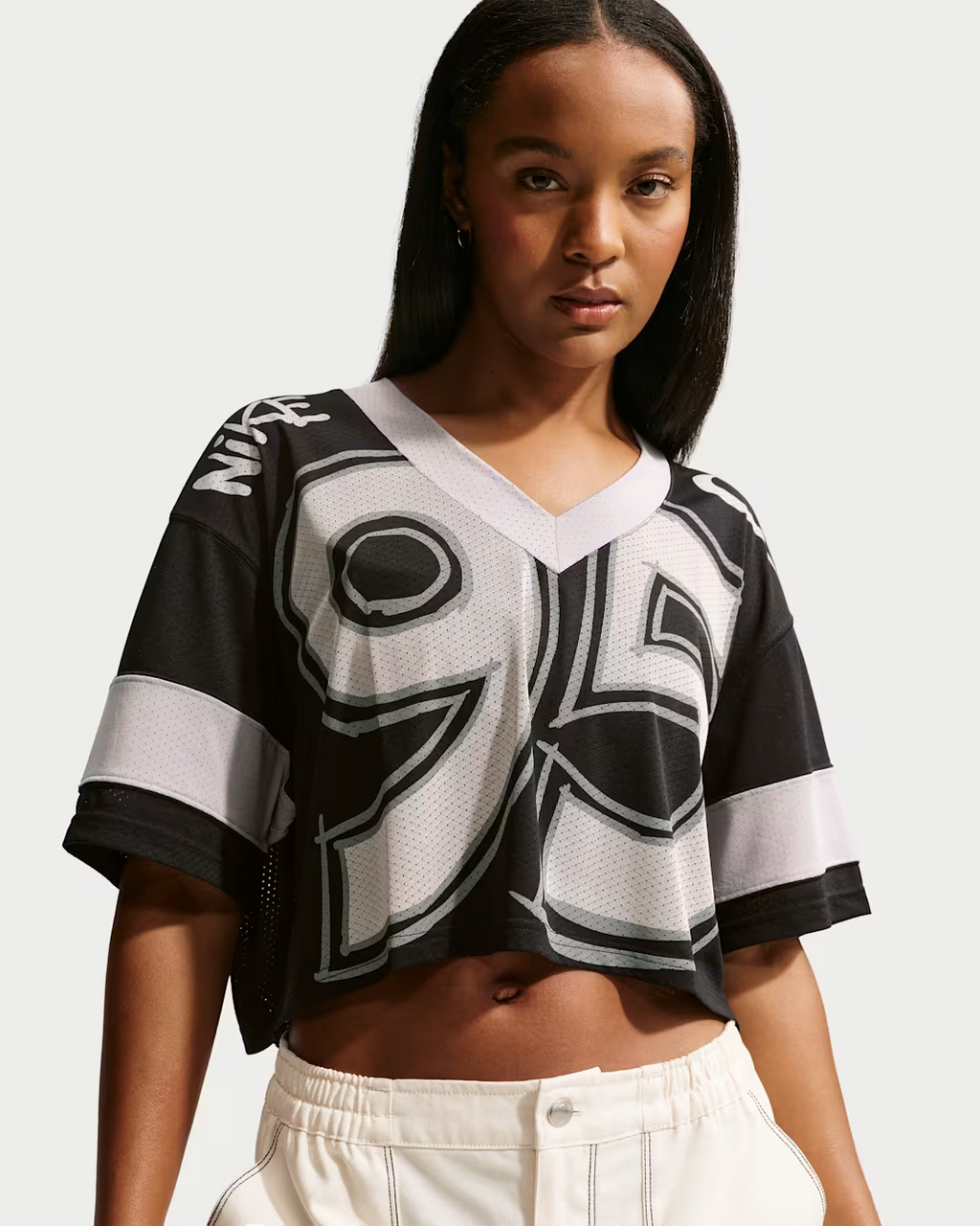 W NSW CROP JERSEY SMOKE-GREY