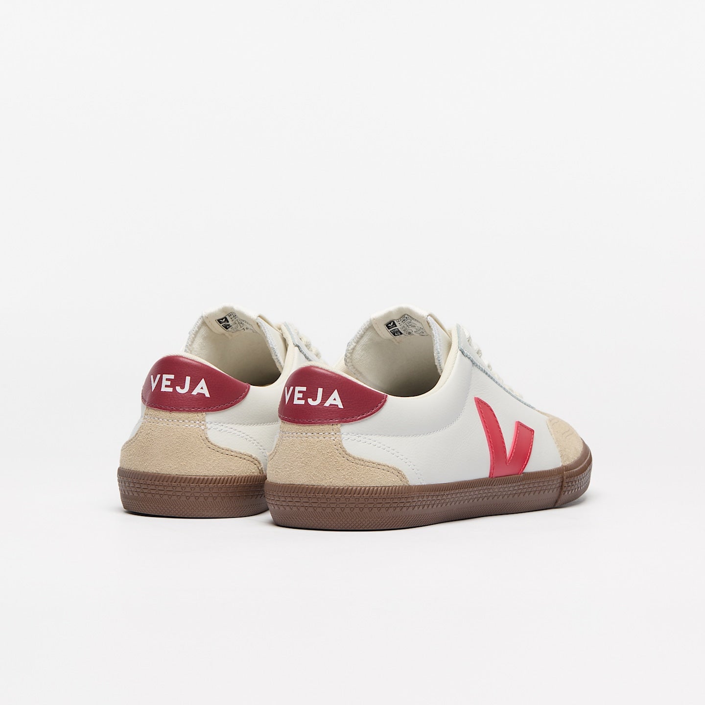 VEJA VOLLEY LEATHER WHITE PEKIN BARK