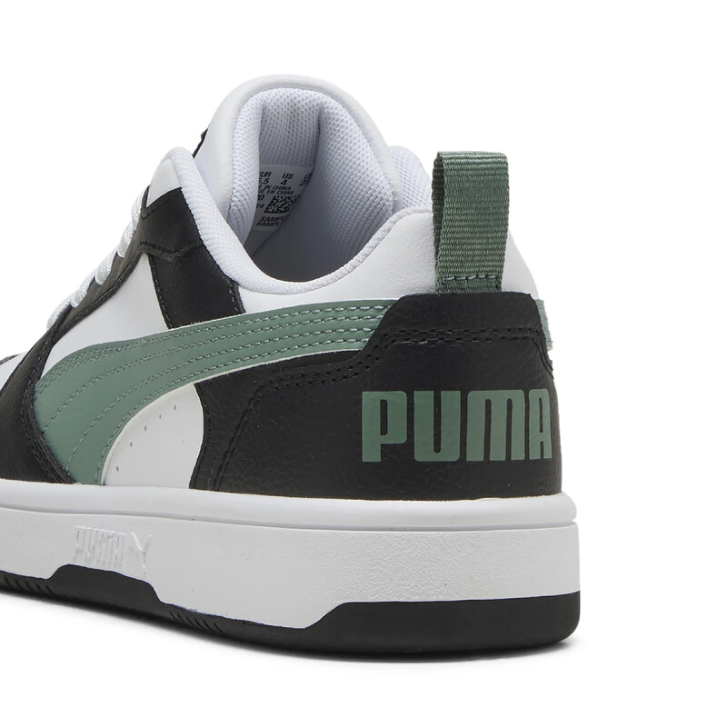 PUMA REBOUND V6 LOW JUVENILES  BLK/WHT/GREEN