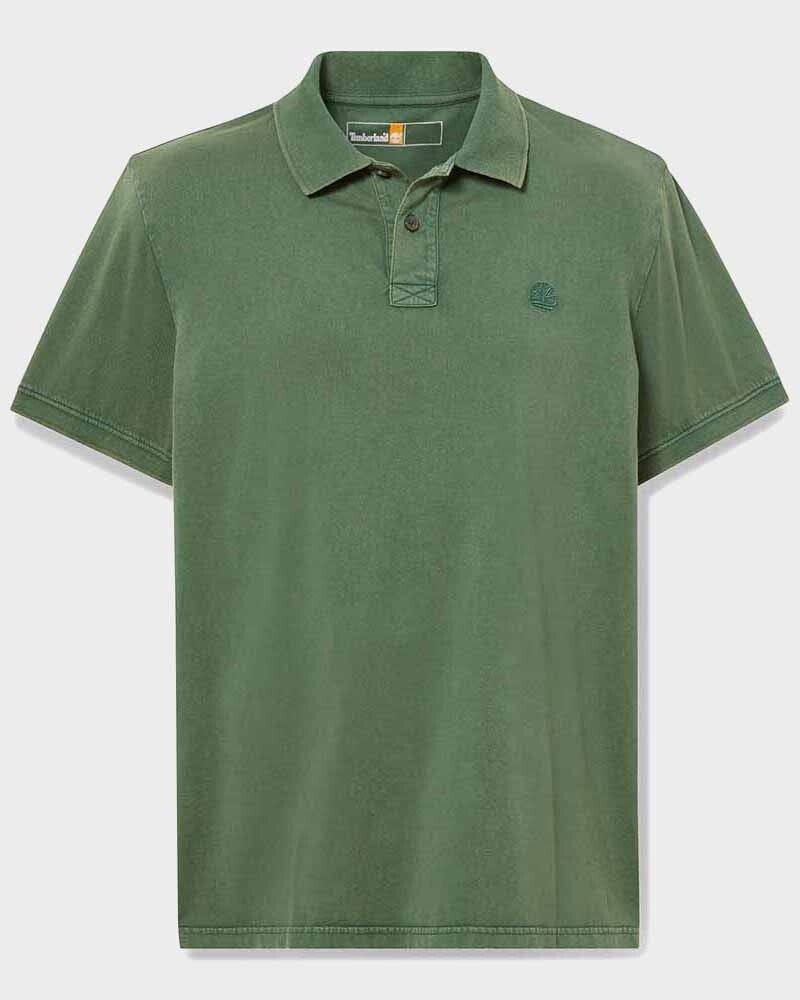WASHED SHORT SLEEVE POLO PINENEEDLE