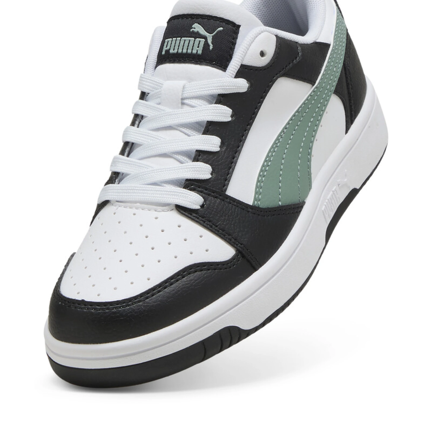 PUMA REBOUND V6 LOW JUVENILES  BLK/WHT/GREEN