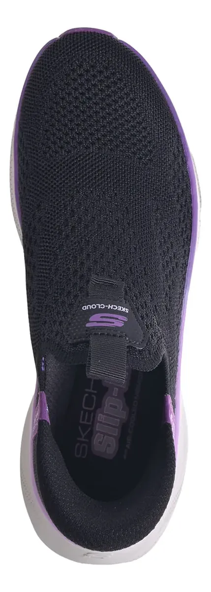 SKECH CLOUD-DREAMY HUES BLK/PURPLE MUJER