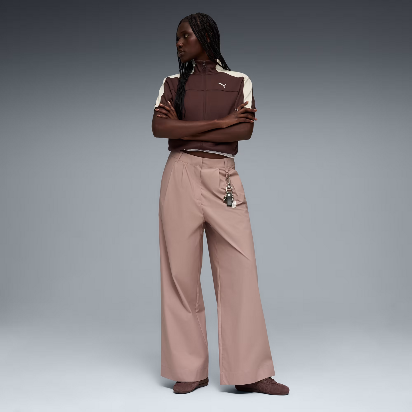 PUMATECH SENSE 2-WAY STRETCH RELAXED WINDCELL WOVEN PANTS LILAC