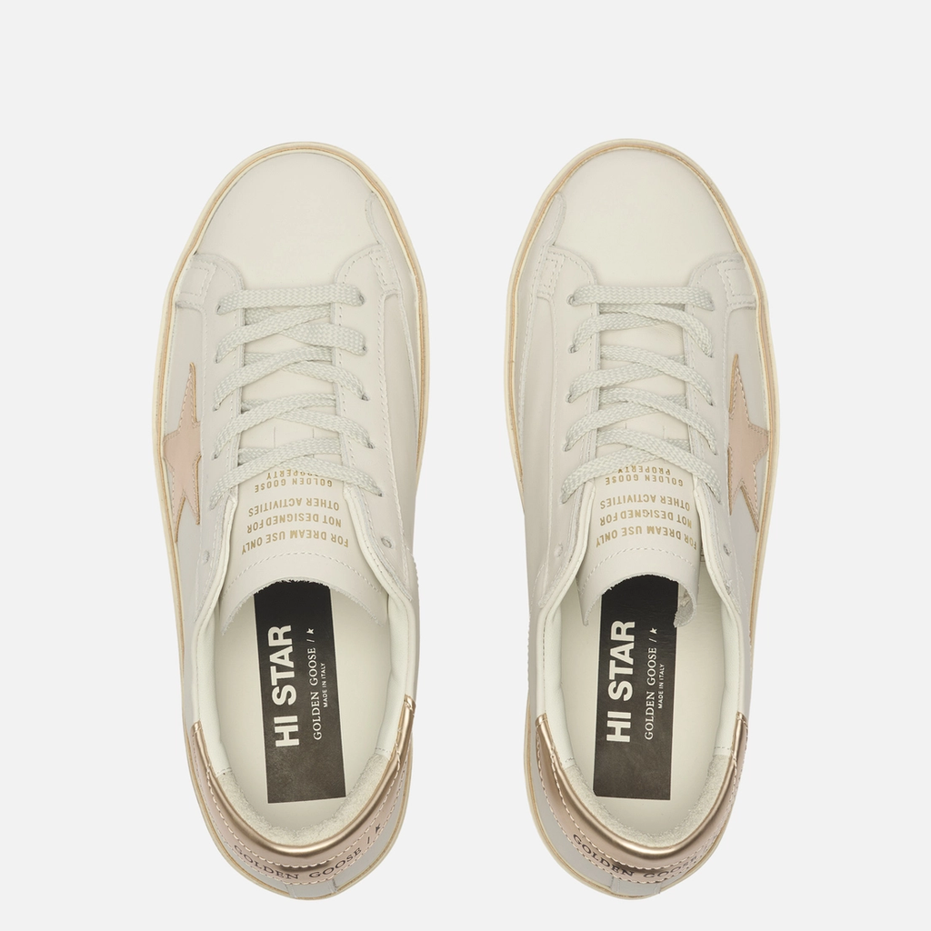 HI STAR CLASSIC WHITE/TAUPE MUJER