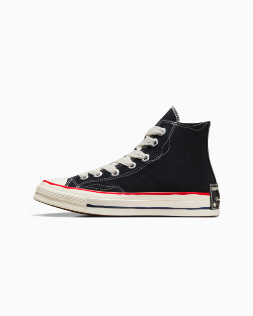 CHUCK 70 HI BLACK/WHITE/RED