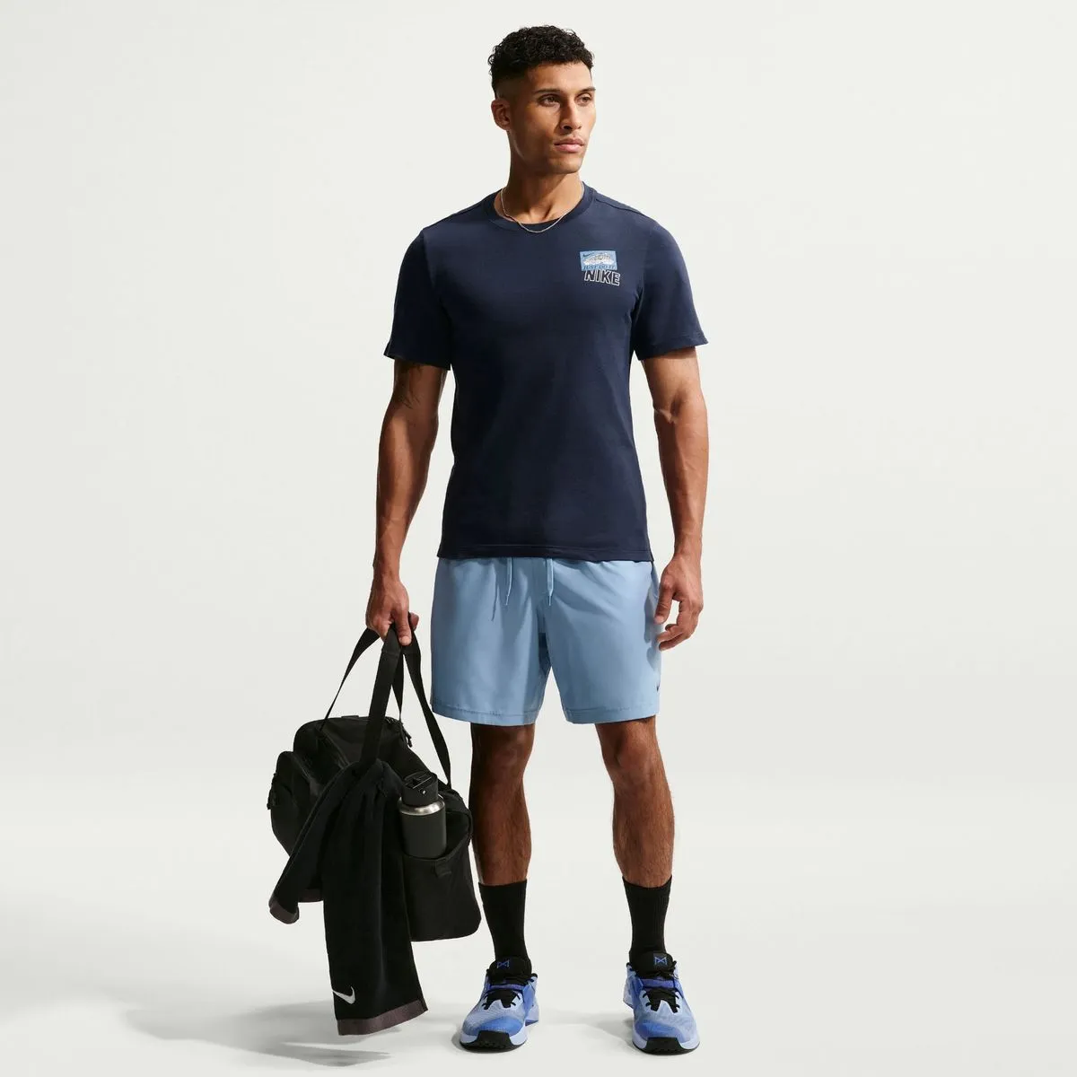 M NK DF FORM 7IN UL SHORT - WORK BLUE/(BLACK)