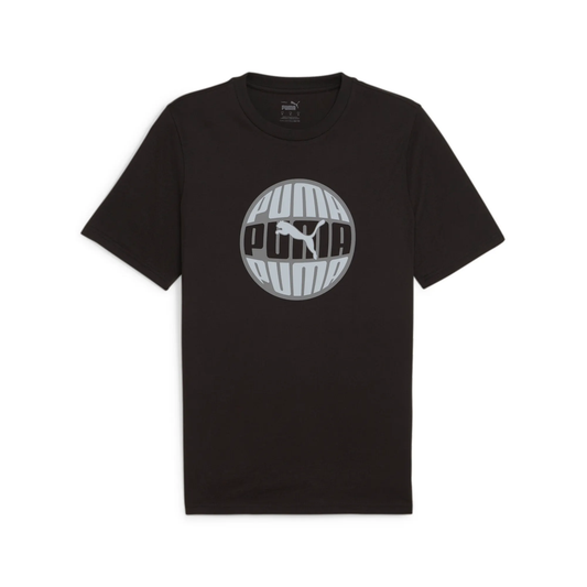 GRAPHICS CIRCULAR TEE / SL BLACK