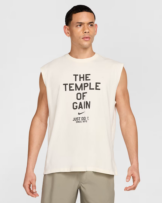 NIKE MEN'S SLEEVELESS T-SHIRT PALE IVORY