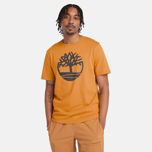 TIMBERLAND - MEN'S KENNEBEC RIVER TREE LOGO T-SHIRT METALLIC GOLD