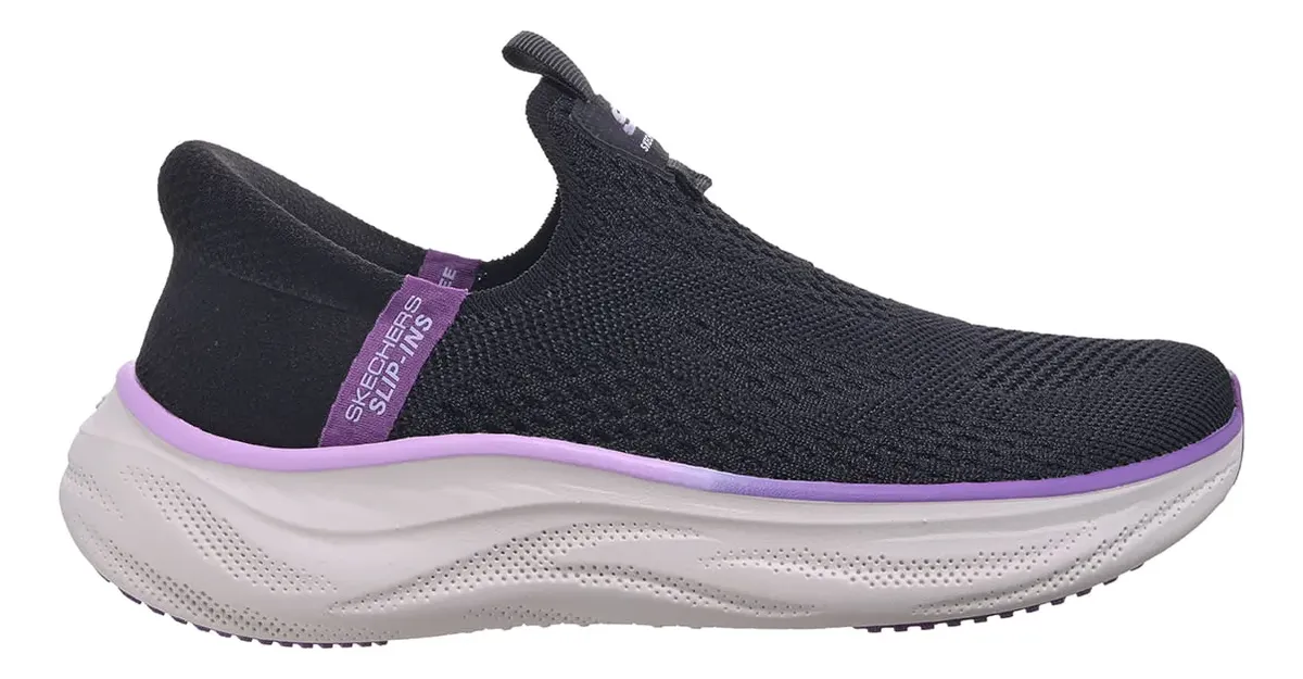 SKECH CLOUD-DREAMY HUES BLK/PURPLE MUJER