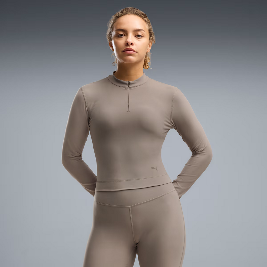 CLOUDSPUN ZIP LS W MOUSE-GRAY