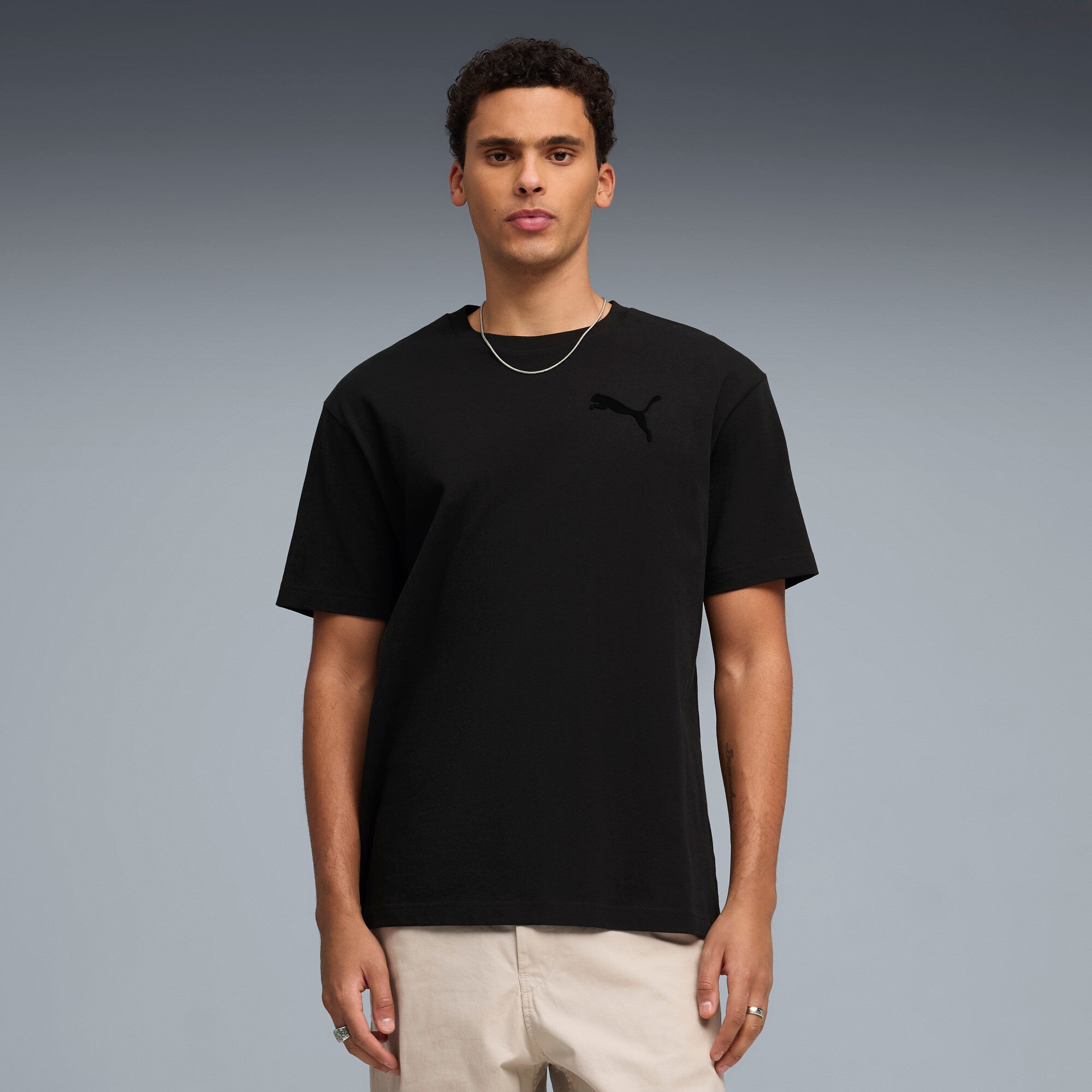 ESS ELEVATED CAT LOGO RELAXED TEE BLACK