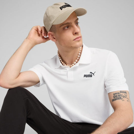 ESS NO. 1 LOGO PIQUE POLO WHITE