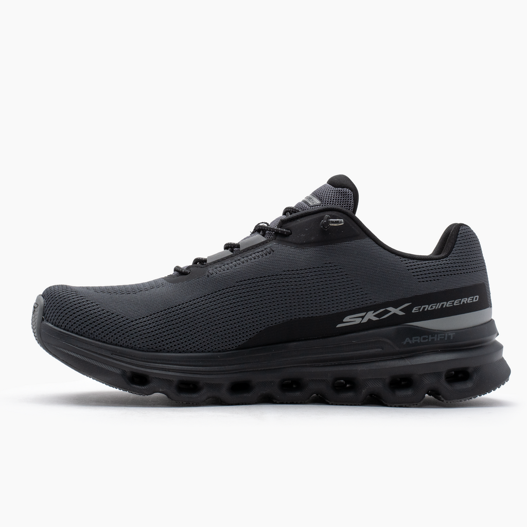 GO RUN GLIDE-STEP ARCH FIT BLACK/CHARCOAL