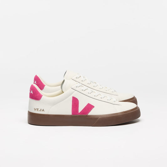 VEJA CAMPO LEATHER WHITE/PINK/BARK