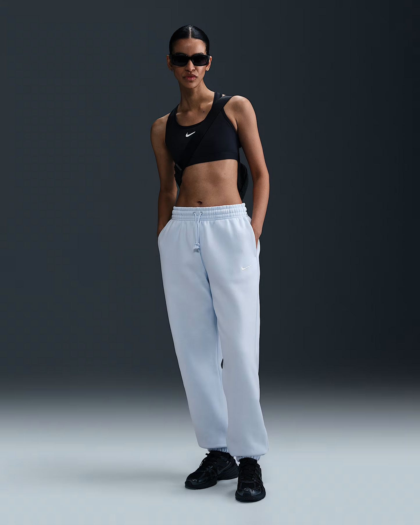 W NSW PHNX FLC HR OS PANT 2 BLUE/TINT