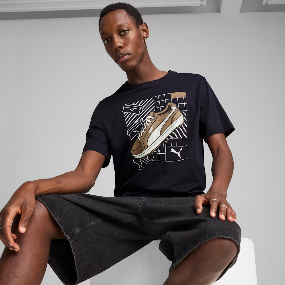 PUMA GRAPHICS SNEAKER TEE BLUE