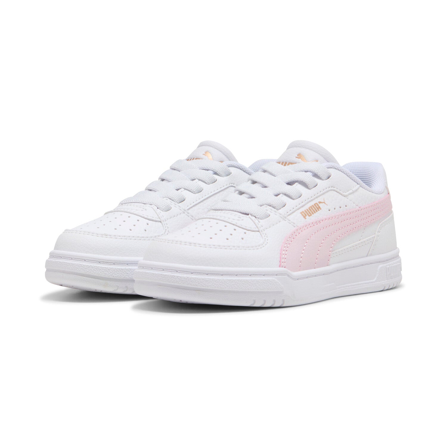 PUMA CAVEN III AC PS WHITE-POWDER PINK NIÑA PRE-ESCOLAR