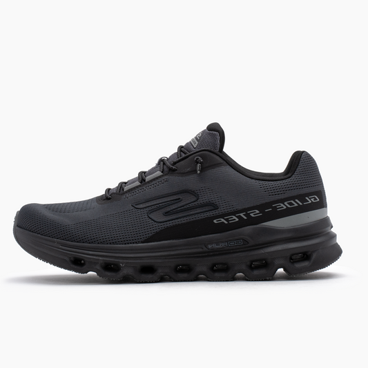 GO RUN GLIDE-STEP ARCH FIT BLACK/CHARCOAL