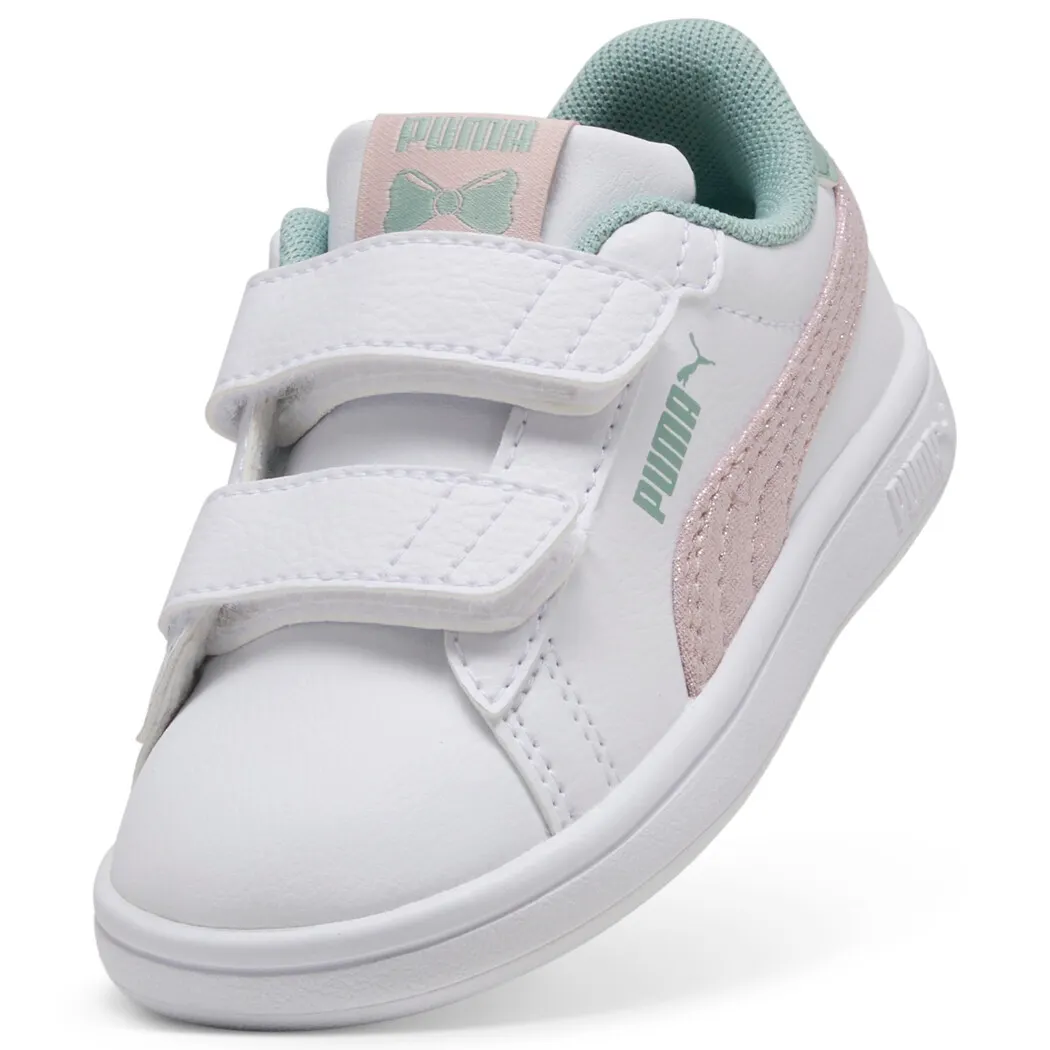 PUMA SMASH 3.0 GIRLY V INF WHITE/MAUVE MIST NIÑA INFANTE