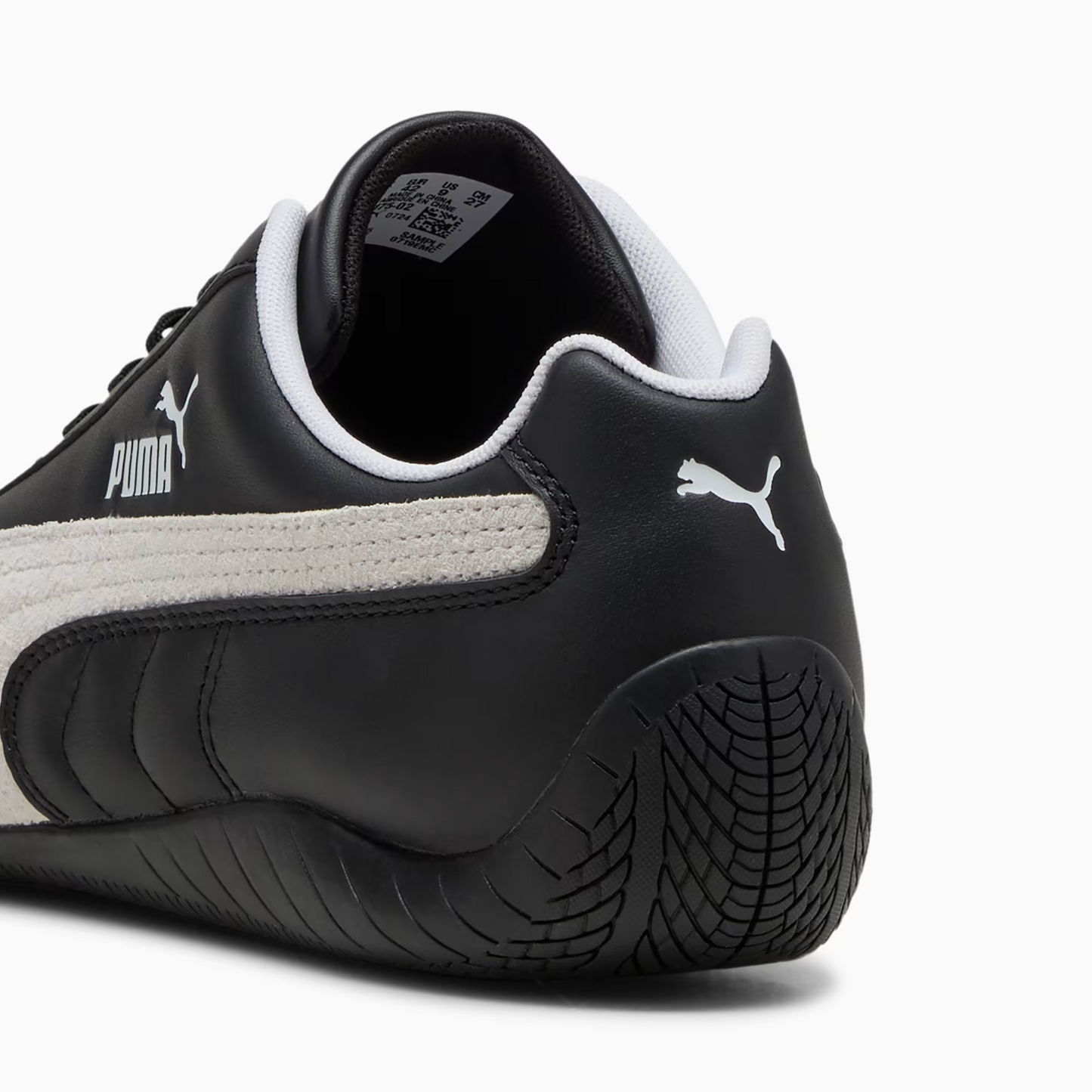 SPEEDCAT LTHR BLACK/WHITE