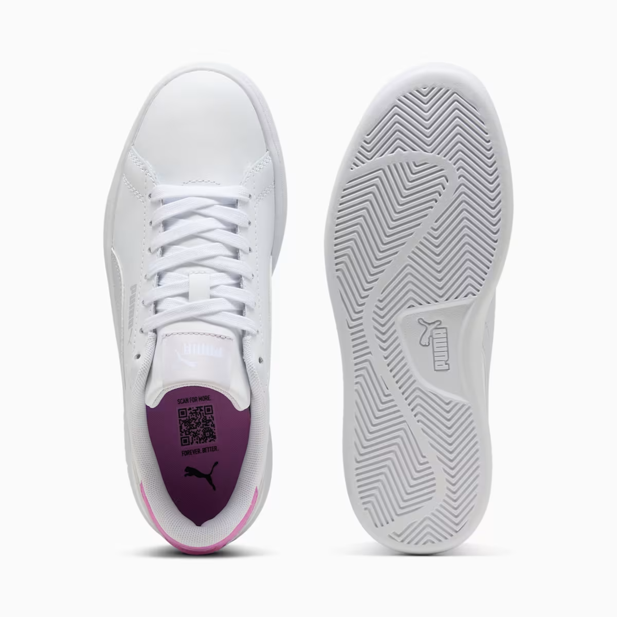 PUMA SMASH 3.0 L JR WHITE-LAVENDER