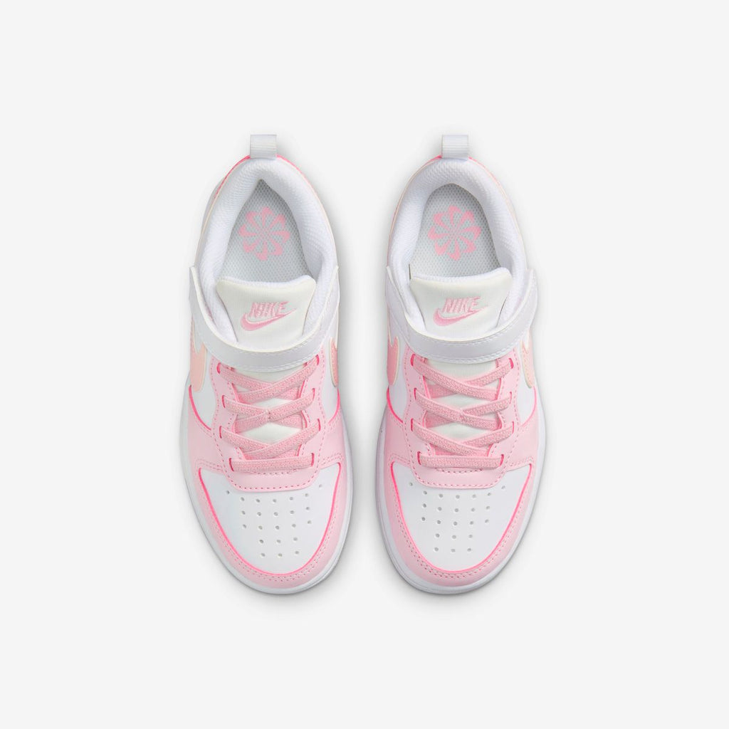 NIKE COURT BOROUGH LOW RECRAFT ‘PINK FOAM / WHITE’ NIÑA PRE-ESCOLAR