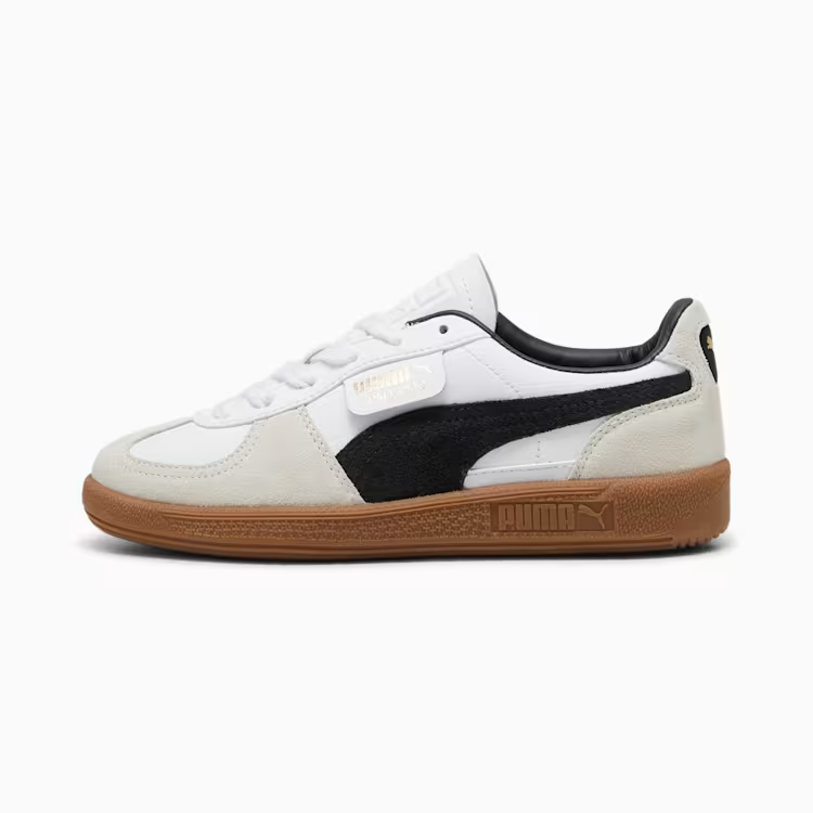 PUMA PALERMO LEATHER JR  WHT/BLK