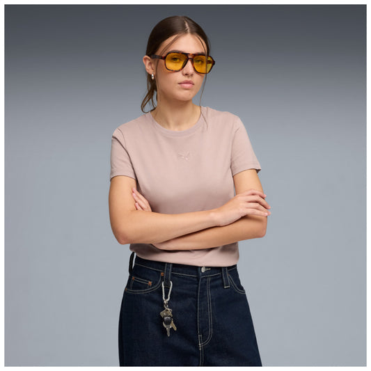 ESS CAT LOGO TEE BEIGE