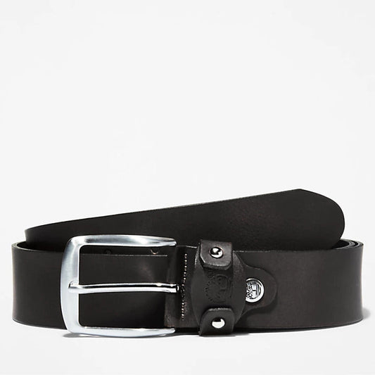 TIMBERLAND COW MAN LEATHE BELT BLACK