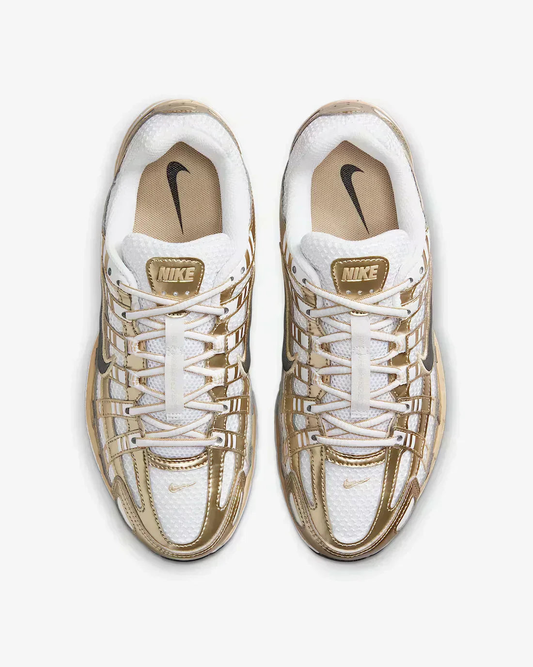 W NIKE P-6000 GLD WHITE/GOLD