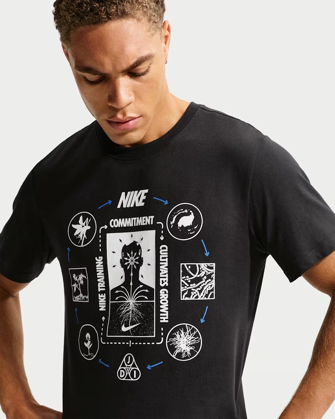 M NK TEE STD TRAIN MIND - BLACK