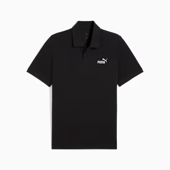 ESS NO. 1 LOGO PIQUE POLO BLACK