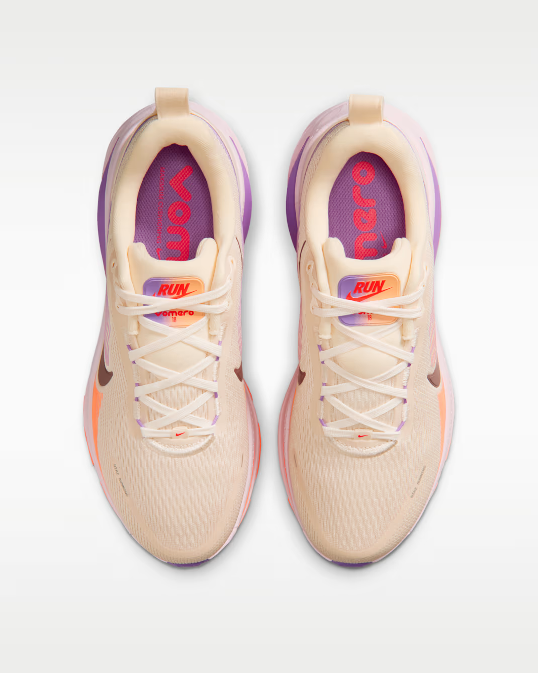 NIKE VOMERO 18 BIEGE/ORANGE/PURPUR