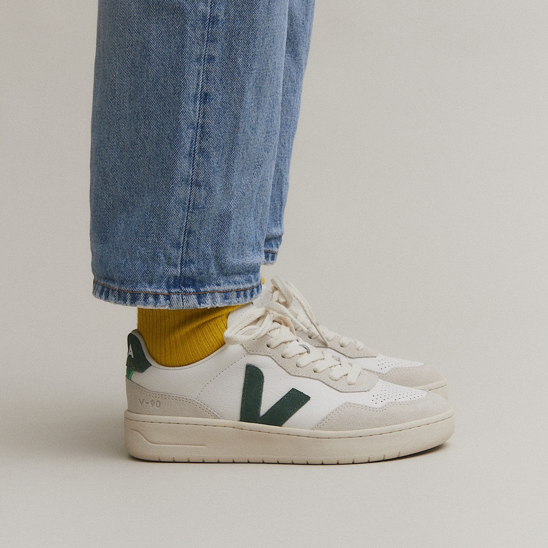 TENIS VEJA-90 LEATHER WHITE/CYPRUS