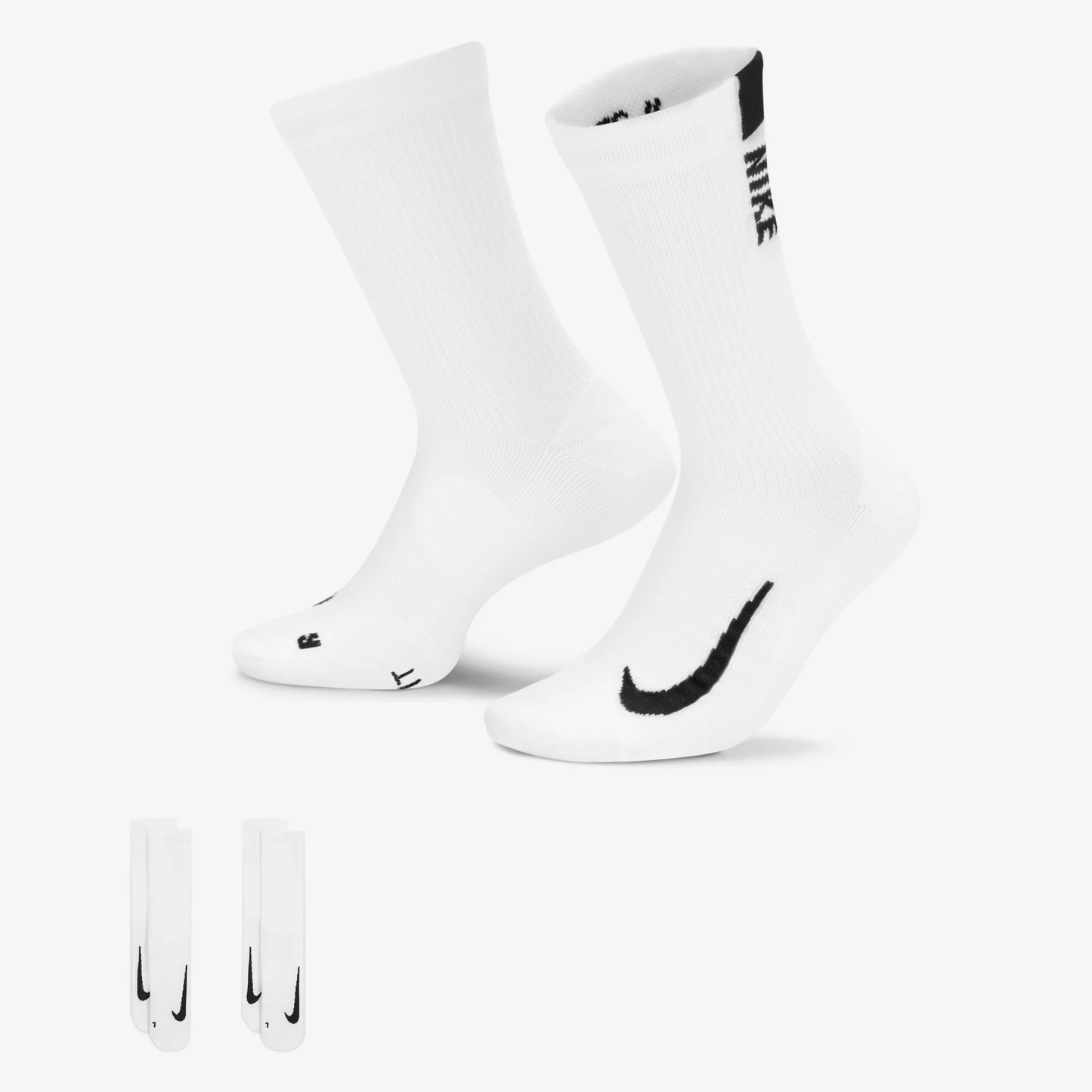 NIKE MULTIPLIER CREW 2-PACK WHITE/BLACK