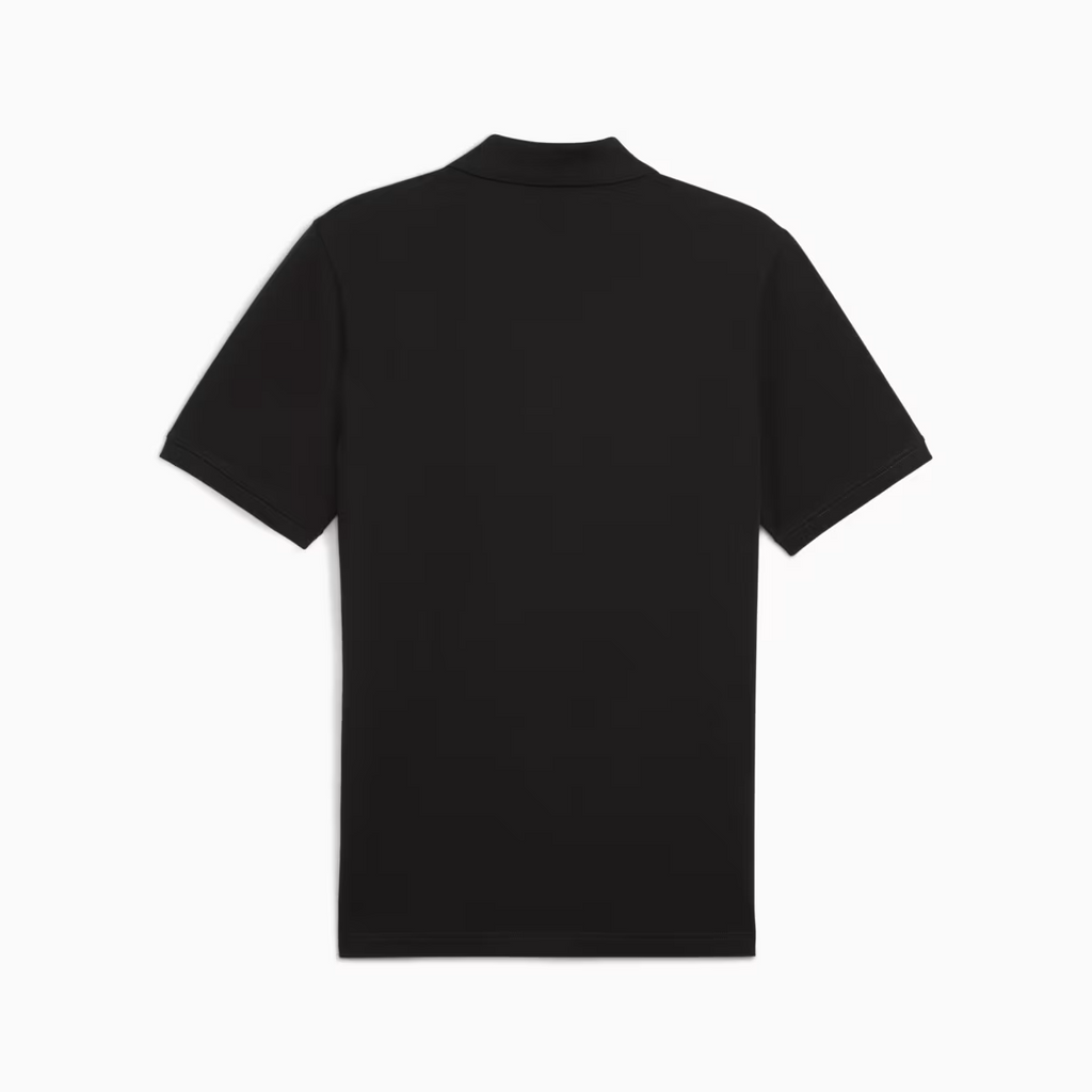 ESS SMALL PUMA LOGO PIQUE POLO BLACK