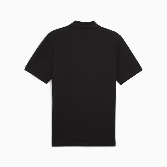 ESS SMALL PUMA LOGO PIQUE POLO BLACK