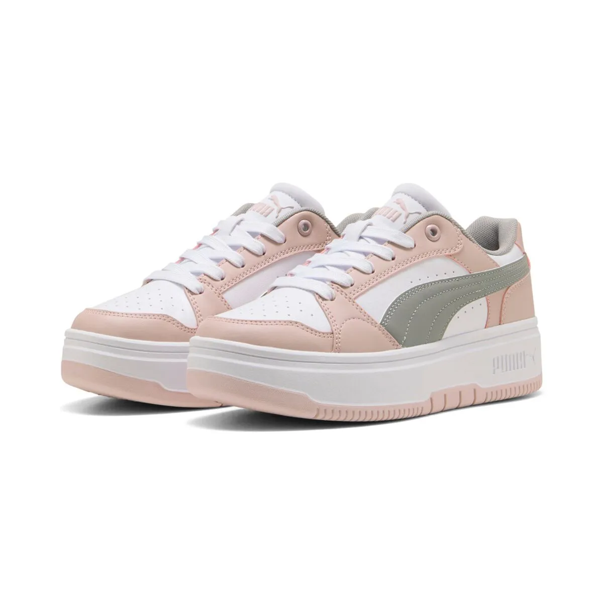 REBOUND FEMME LOW WNS WHITE-GRAY ECHO-MIST