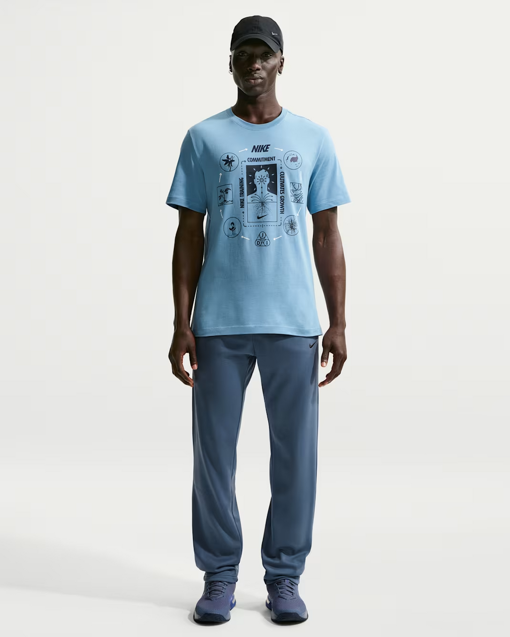 M NK TEE STD TRAIN MIND - WORK BLUE
