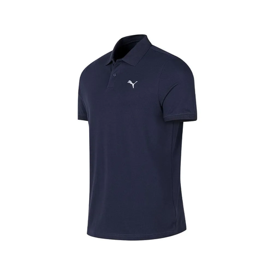 ESS SMALL PUMA LOGO PIQUE POLO NAVY
